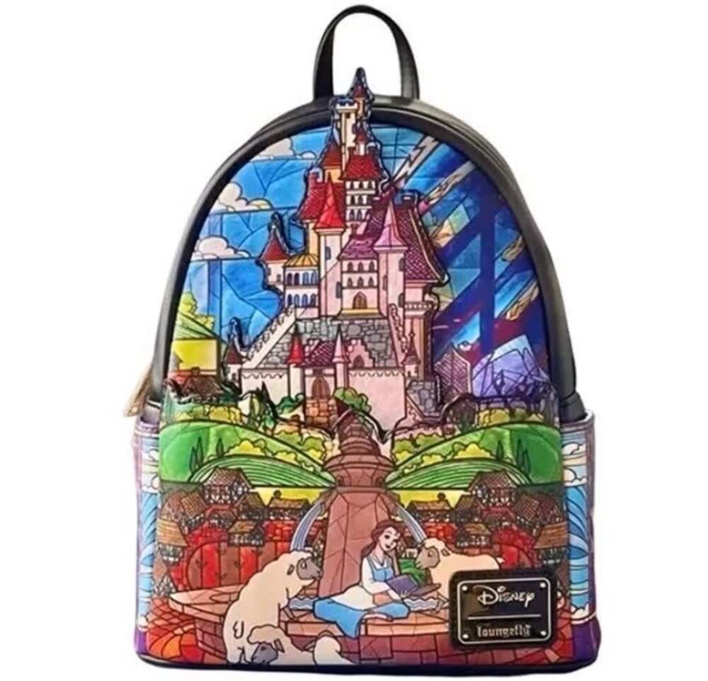Loungefly Disney Series Belle Womens Double Strap Shoulder Bag Purse - .com,